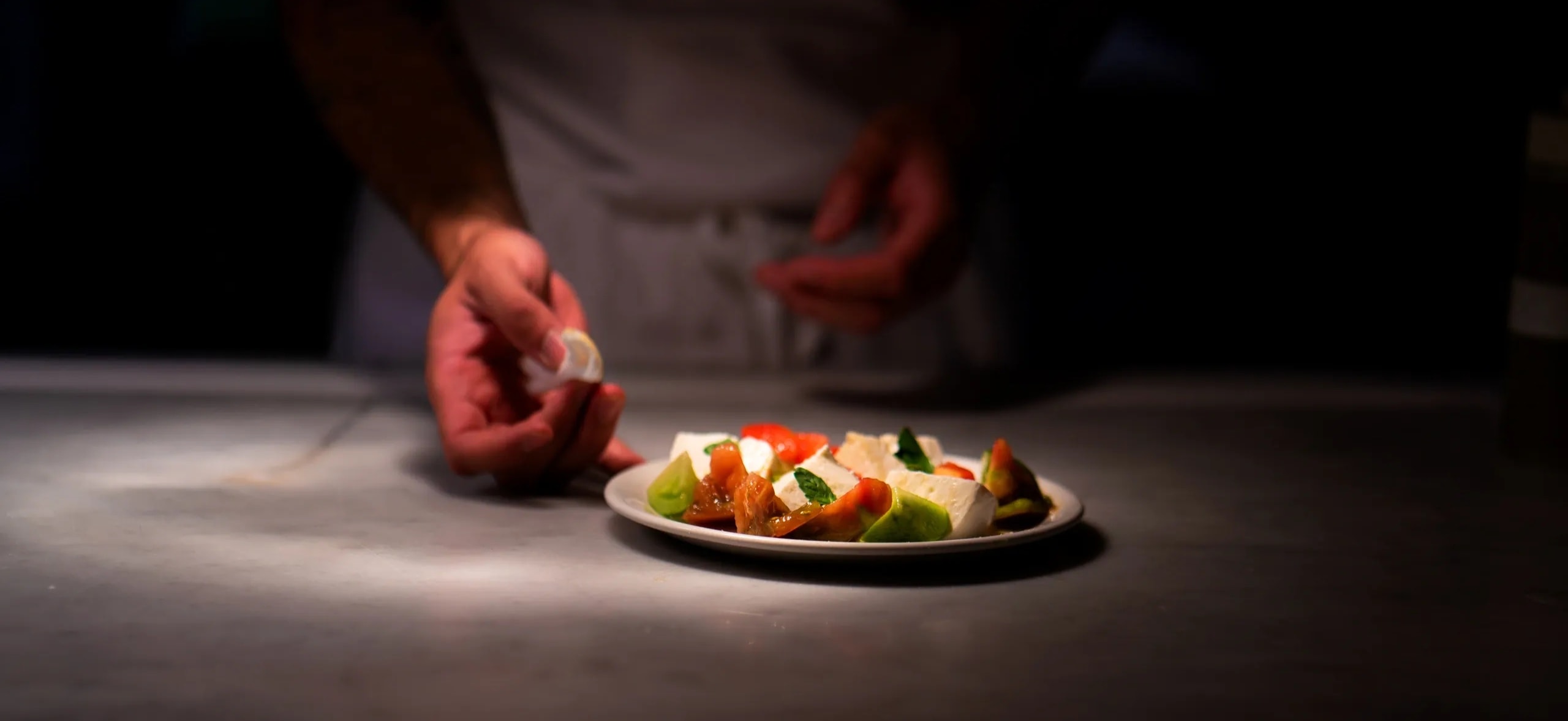 Seasonal dish being prepared with care